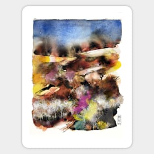 Abstract tuscan landscape Sticker